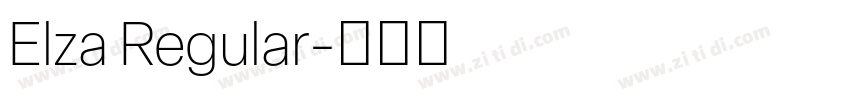 Elza Regular字体转换